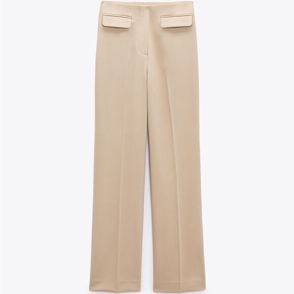 ZARA HIGH-WAISTED FLAP PANTS - Picture 3 of 6